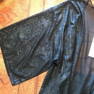 Black sheer Aztec print Monroe